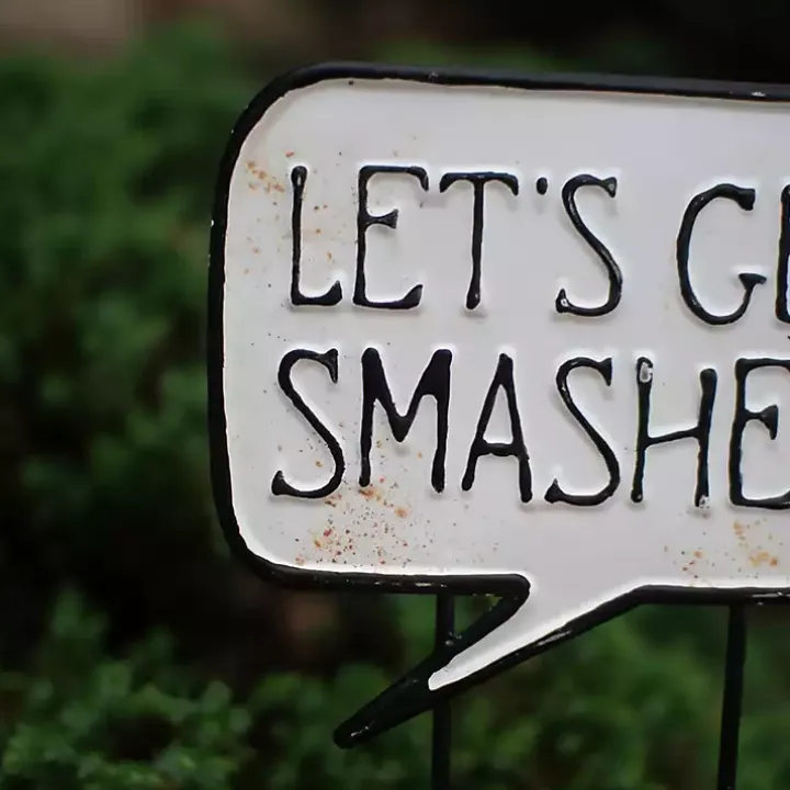 Let’s Get Smashed Metal Halloween Yard Sign