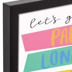 Let's Go Travel Framed Canvas Art Print