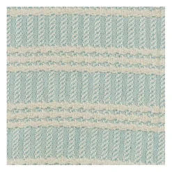 Light Blue and Ivory Striped Cotton Throw