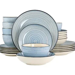 Light Blue Gia Stoneware 24-pc. Dinnerware Set