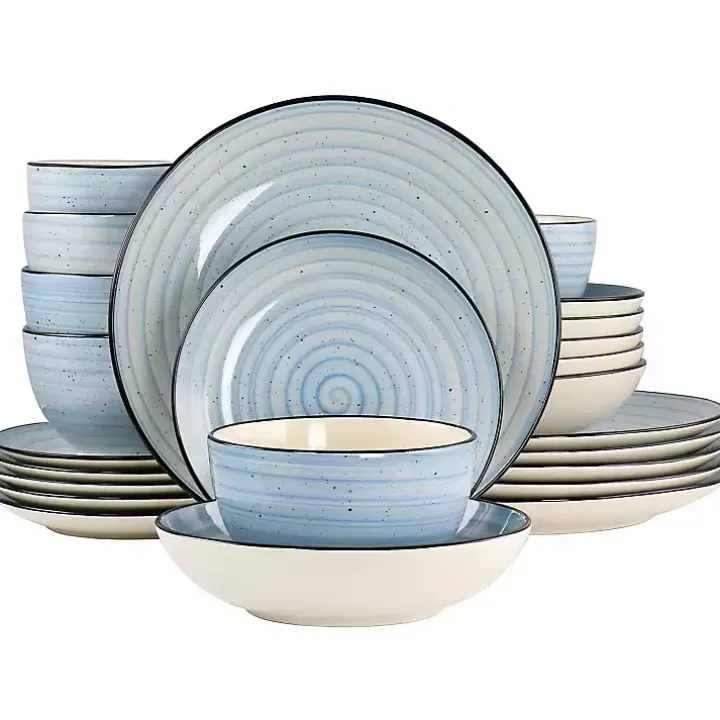 Light Blue Gia Stoneware 24-pc. Dinnerware Set