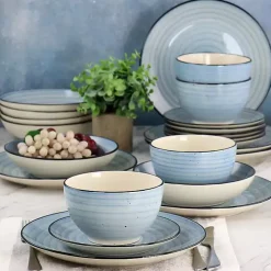Light Blue Gia Stoneware 24-pc. Dinnerware Set