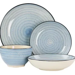 Light Blue Gia Stoneware 24-pc. Dinnerware Set