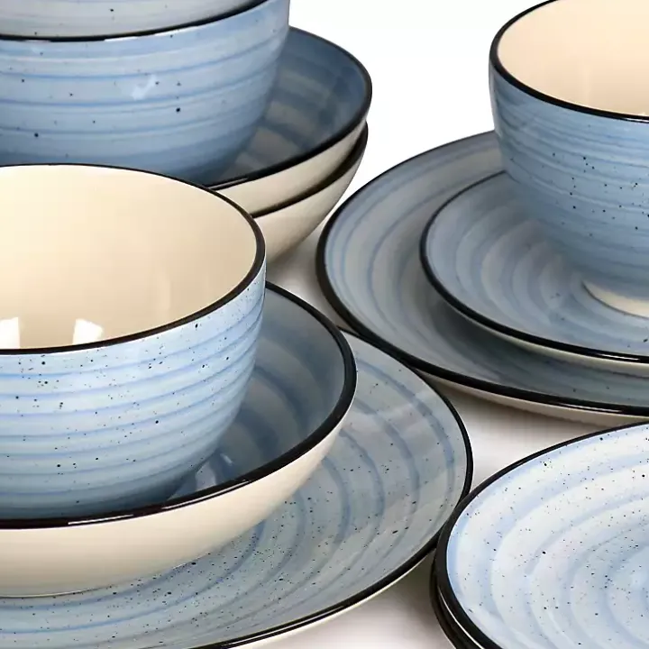 Light Blue Gia Stoneware 24-pc. Dinnerware Set