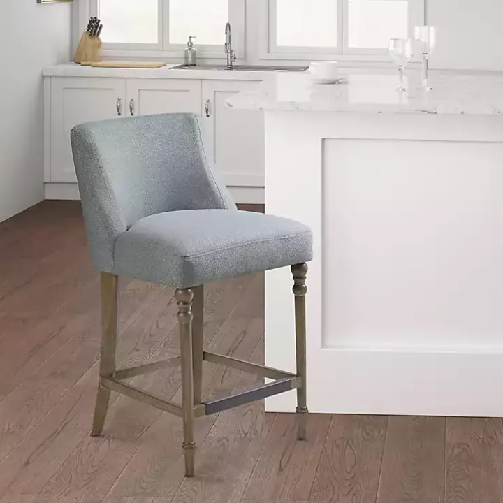 Light Blue Martha Stewart Delaney Counter Stool