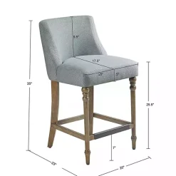 Light Blue Martha Stewart Delaney Counter Stool