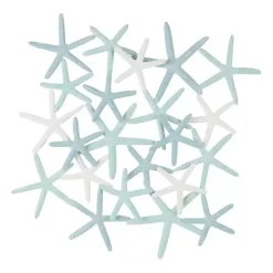 Light Blue Metal Overlapping Starfish Wall Plaque