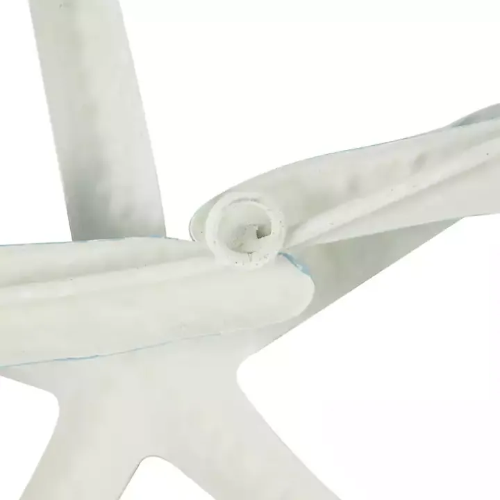 Light Blue Metal Overlapping Starfish Wall Plaque