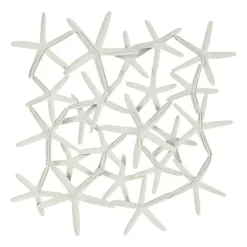 Light Blue Metal Overlapping Starfish Wall Plaque