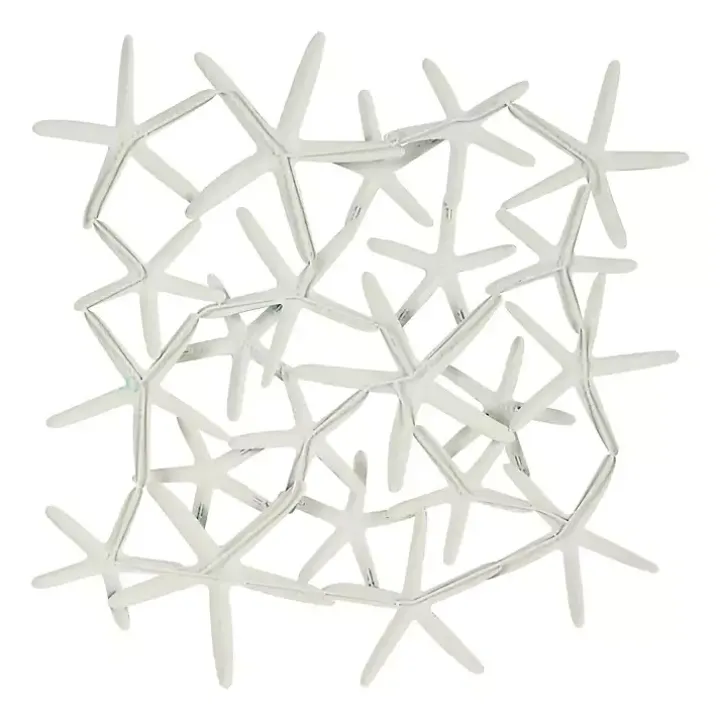 Light Blue Metal Overlapping Starfish Wall Plaque