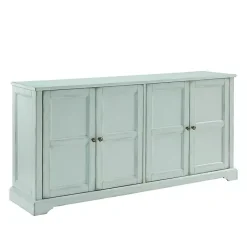 Light Blue Paneled 4-Door Sideboard