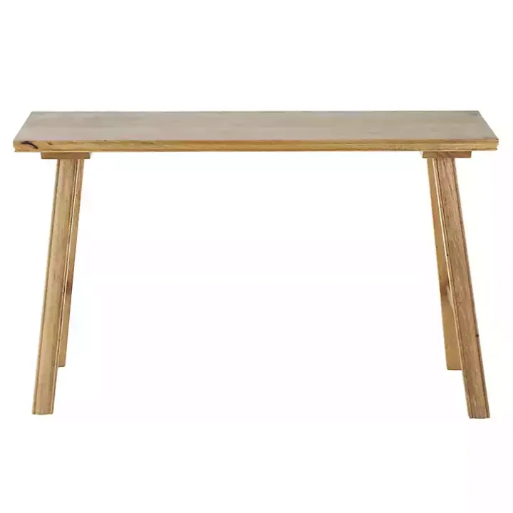 Light Brown Mango Wood Rustic Tall Bench