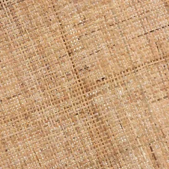 Light Brown Woven Rattan Accent Table