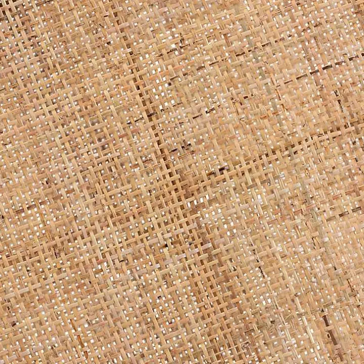 Light Brown Woven Rattan Accent Table