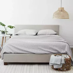 Light Gray Chambray 4-Pc. Queen Bed Sheet Set