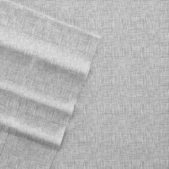 Light Gray Chambray 4-Pc. Queen Bed Sheet Set