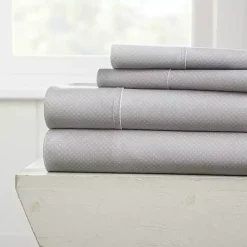 Light Gray Hearts 4-pc. Full Sheet Set