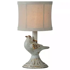 Light Gray June Bird Mini Table Lamps, Set of 2