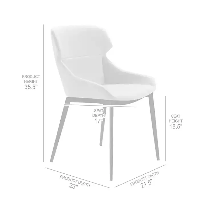 Light Gray Kenna Dining Chairs, Set of 2