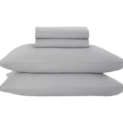 Light Gray Microfiber 4-pc. Queen Sheet Set
