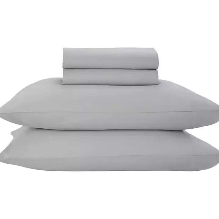 Light Gray Microfiber 4-pc. Queen Sheet Set