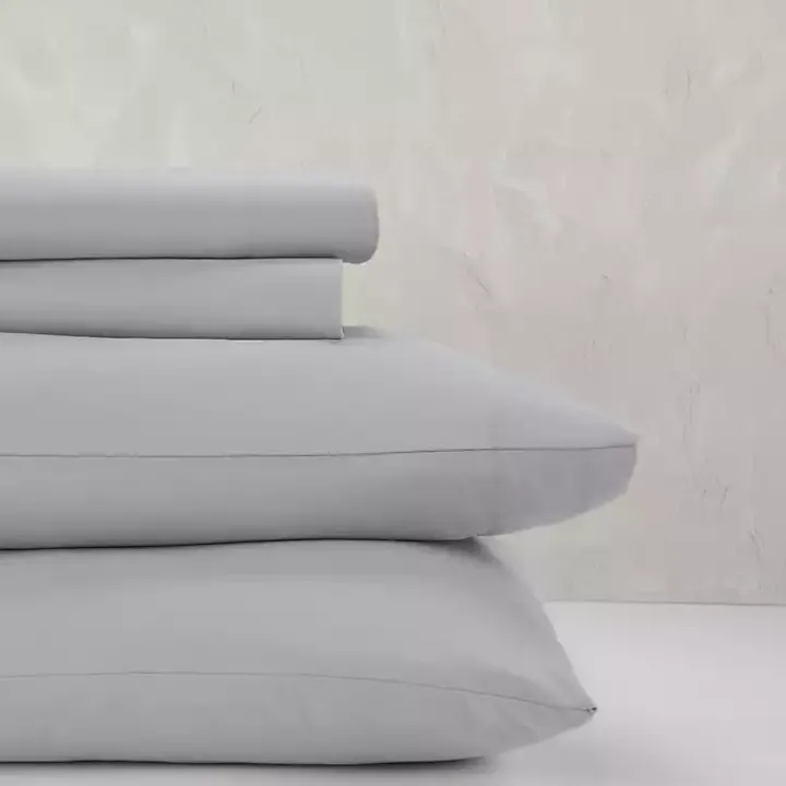 Light Gray Microfiber 4-pc. Queen Sheet Set