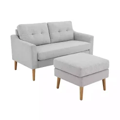 Light Gray 2-pc. Loveseat & Ottoman Set