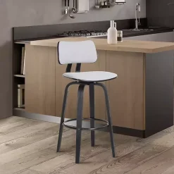 Light Gray Pico Swivel Counter Stool