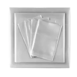 Light Gray Satin 6-pc. California King Sheet Set