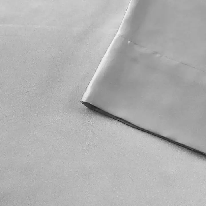Light Gray Satin Standard 2-pc. Pillow Case Set