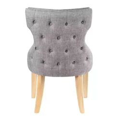 Light Gray Wingback Dining Chairs, Set of 2