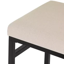 Light Tan Upholstered Counter Stool