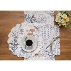 Lina Floral Scalloped Table Runner
