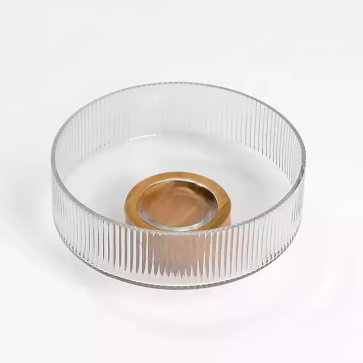 Linear Glass Serving Bowl