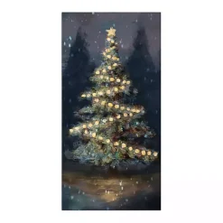 Lit Up Christmas Tree Canvas Art Print