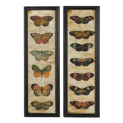 Literary Butterflies Framed Art Prints, Set of 2