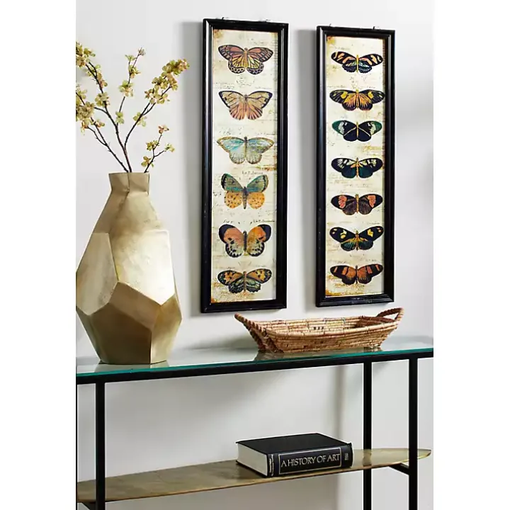 Literary Butterflies Framed Art Prints, Set of 2