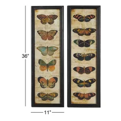 Literary Butterflies Framed Art Prints, Set of 2