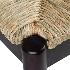 Lola Seagrass and Wood Bench