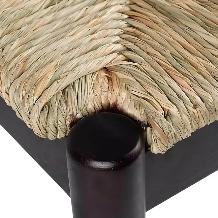 Lola Seagrass and Wood Bench