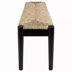 Lola Seagrass and Wood Bench