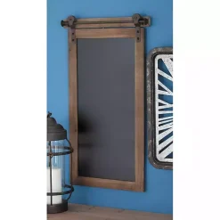 Long Wood and Metal Frame Chalkboard