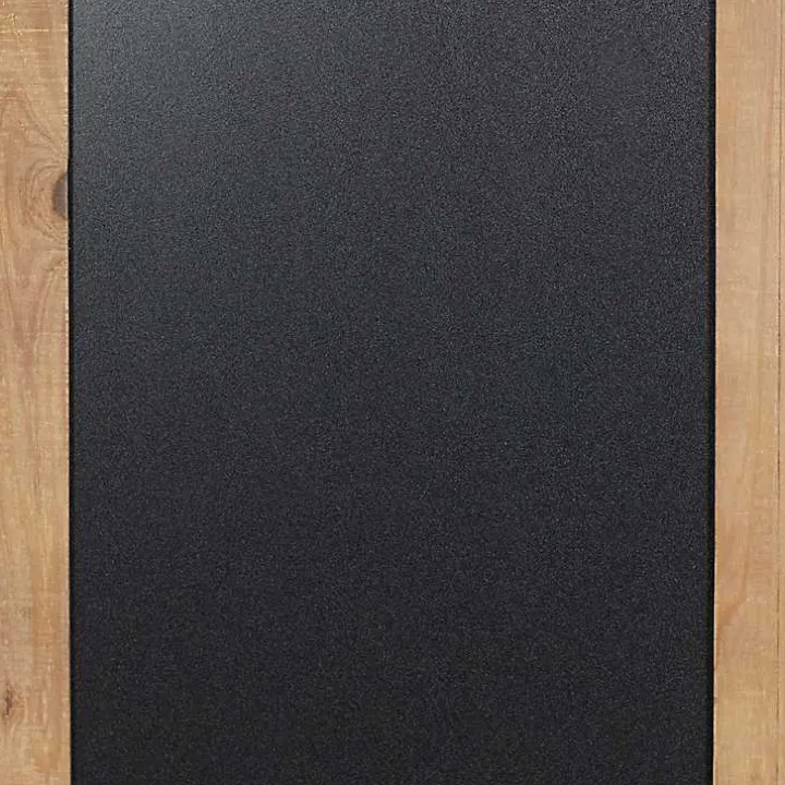 Long Wood and Metal Frame Chalkboard