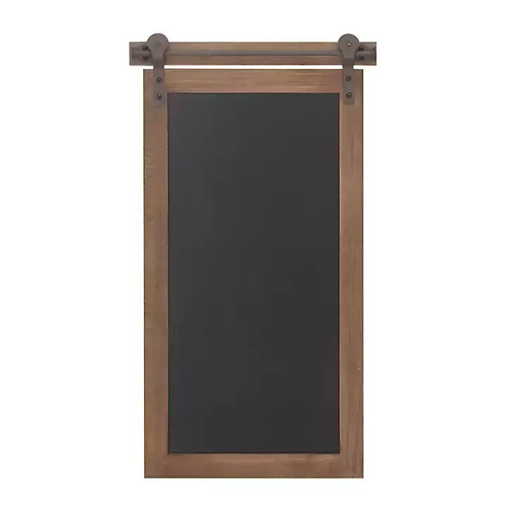 Long Wood and Metal Frame Chalkboard