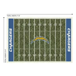 Los Angeles Chargers Home Field Area Rug, 6x8