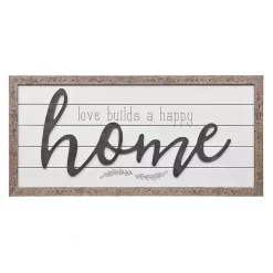 Love Builds a Happy Home Printed Wall Art