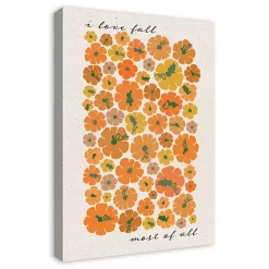 Love Fall Most of All Pumpkins Canvas Art Print