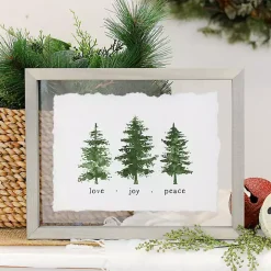 Love Joy Peace Trees Wall Plaque