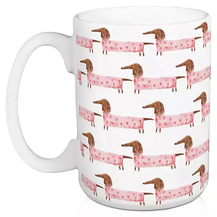 Love You This Much Dachshund Mugs, Set of 2
