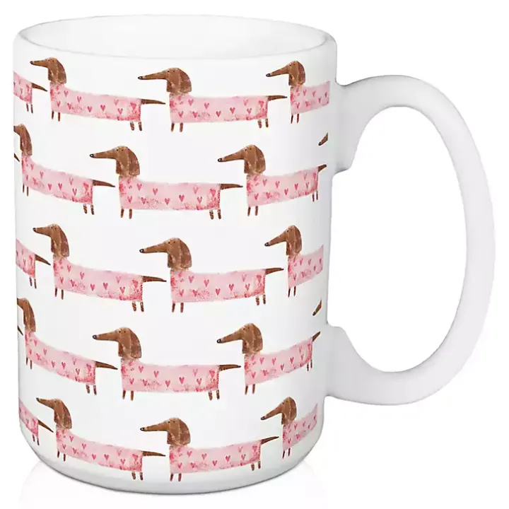 Love You This Much Dachshund Mugs, Set of 2